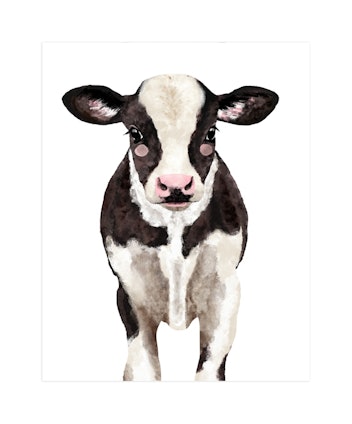 Minted Baby Animal Ox Print