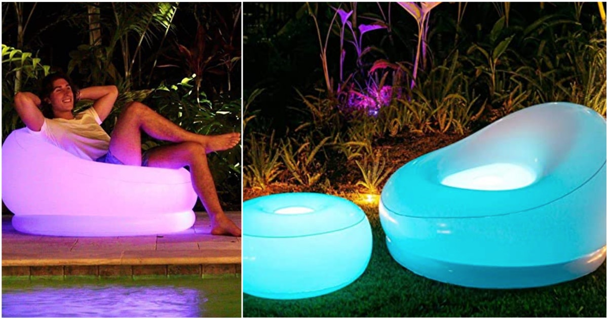 led blow up chair