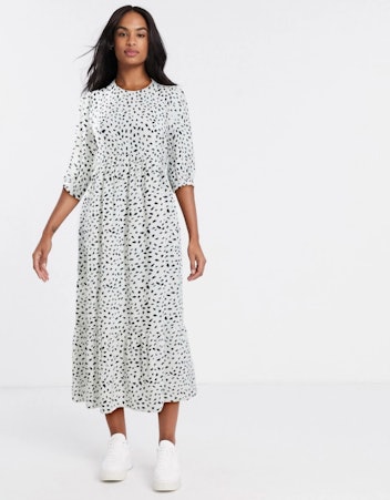 Nobody's Child Maxi Smock Dress in Scattered Spot