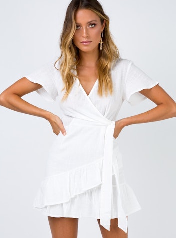 Company For One White Wrap Dress