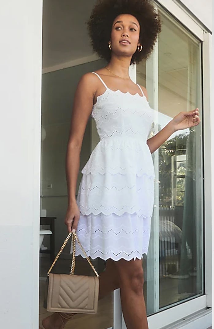 white fitted dresses for graduation