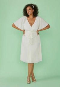 Modcloth Up the Excitement Mock Neck Dress