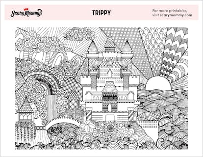 11 trippy coloring pages bursting with kaleidoscopic details