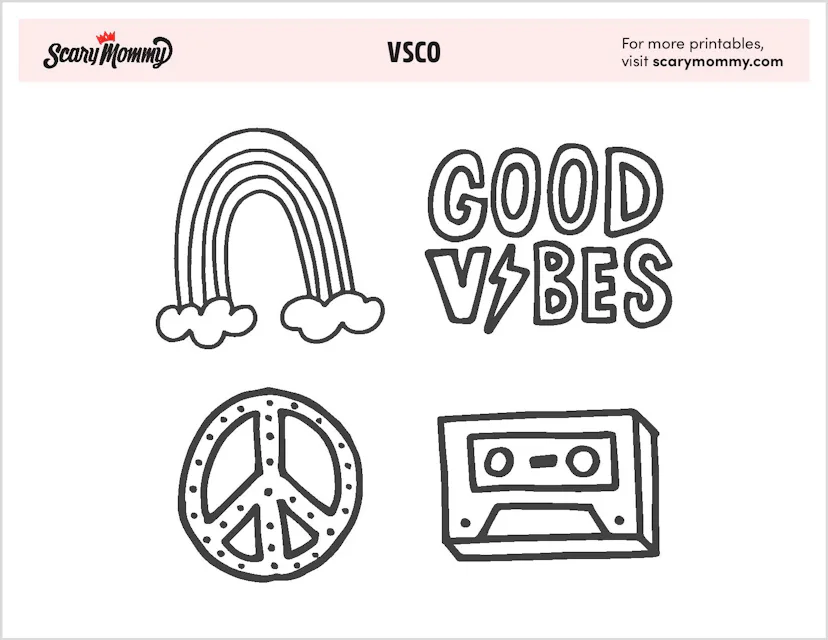 Vsco Coloring Pages Easy