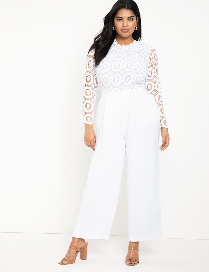 Eloquii Lace Wide Leg Jumpsuit