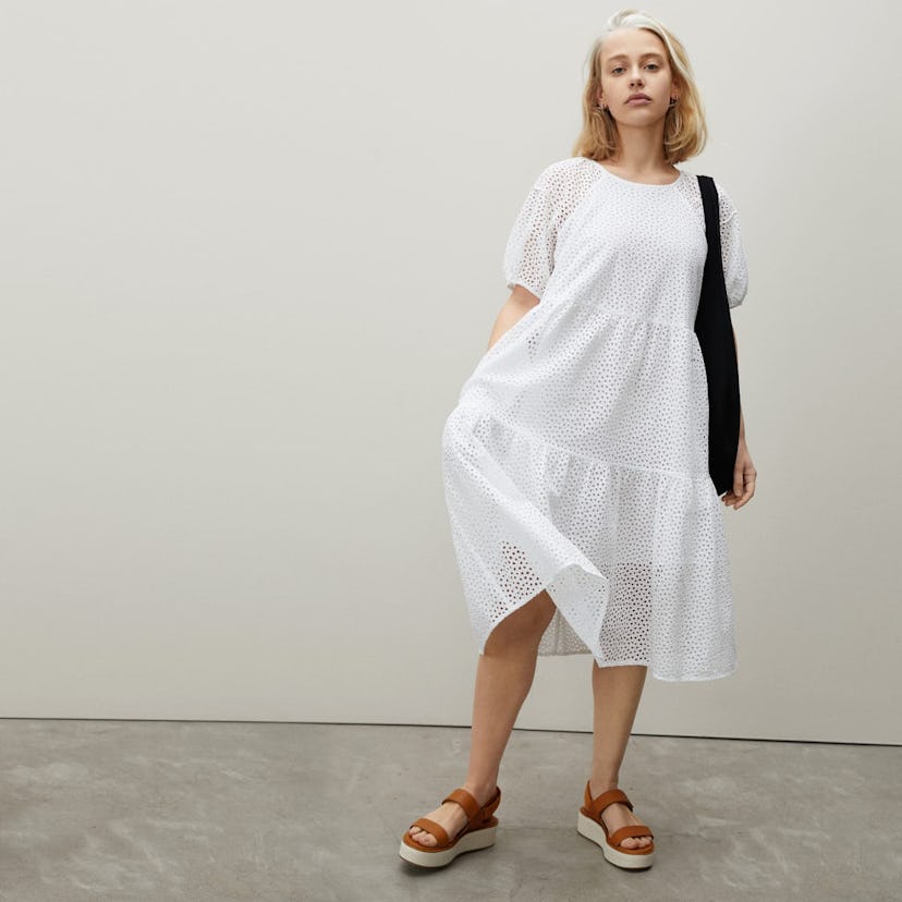 Everlane Tiered Eyelet Dress