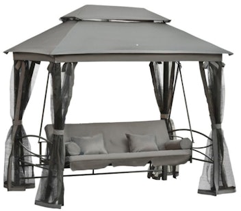Outsunny 3-in-1 Patio Daybed with Canopy