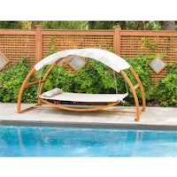 Leisure Season Swing Bed with Canopy