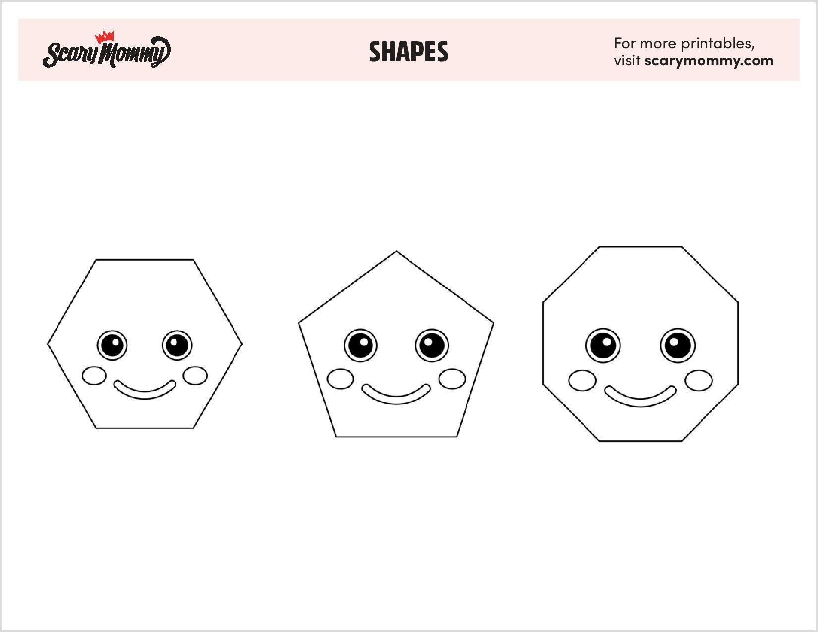 Round Up Tons Of Fun With These 11 Shapes Coloring Pages, image size:1650x1275