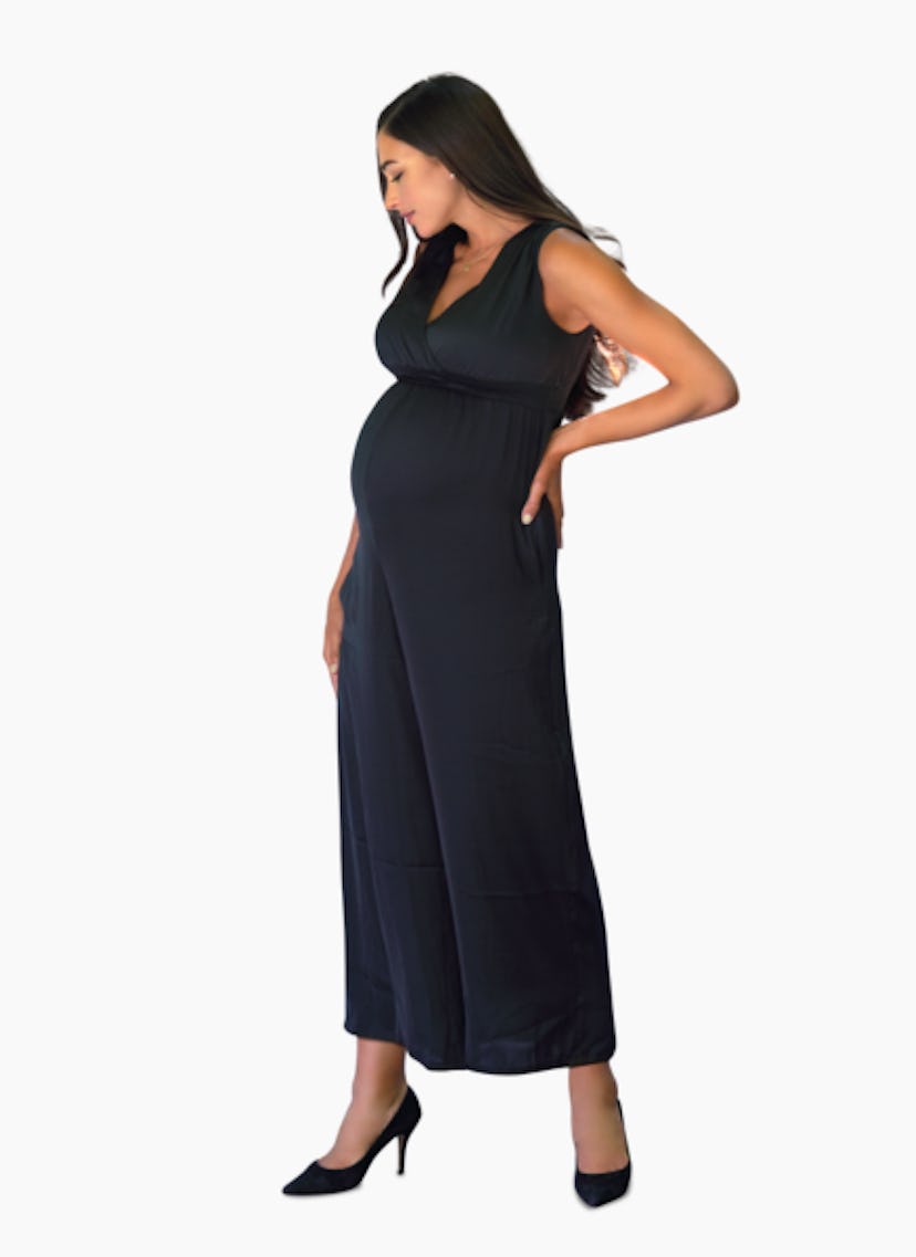 Ingrid And Isabel Satin Maternity Jumpsuit