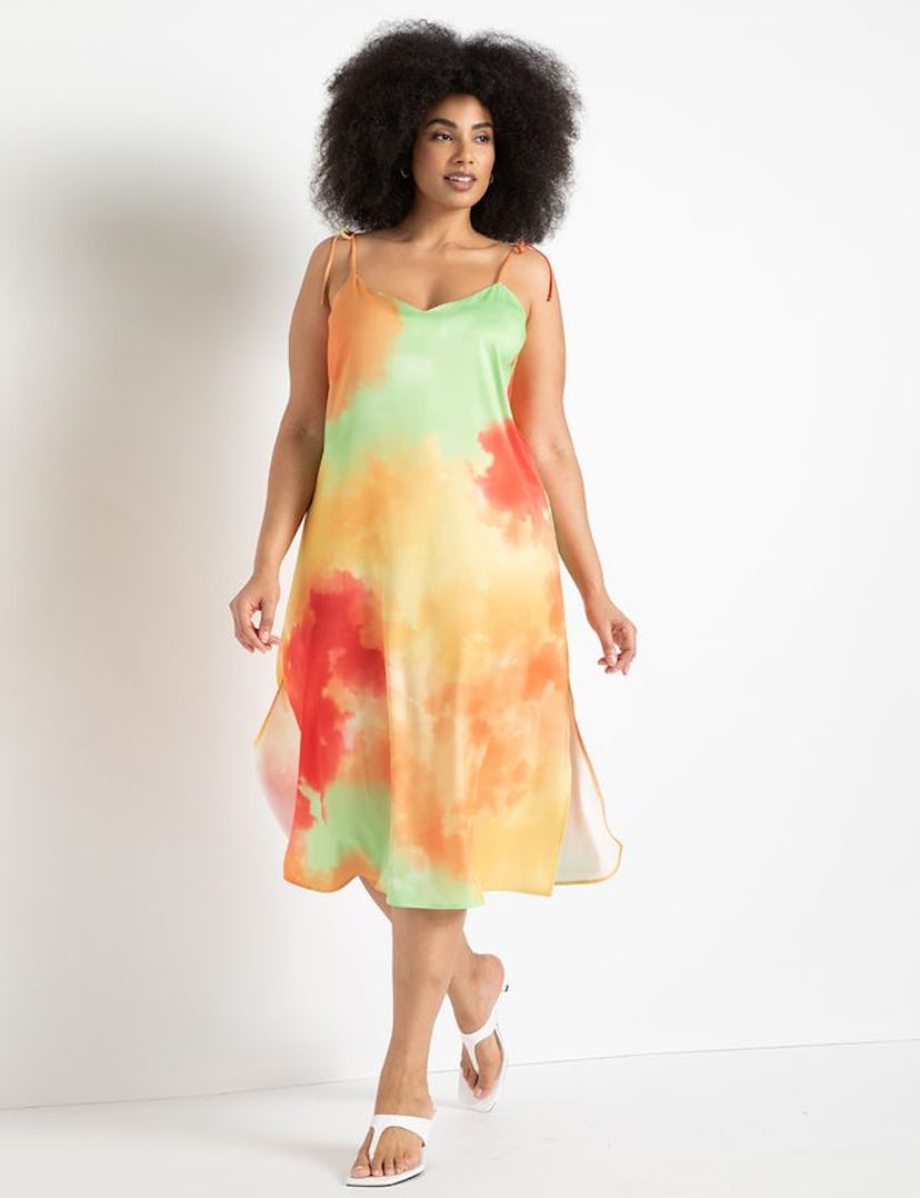 Eloquii Dip Dye Slip Dress