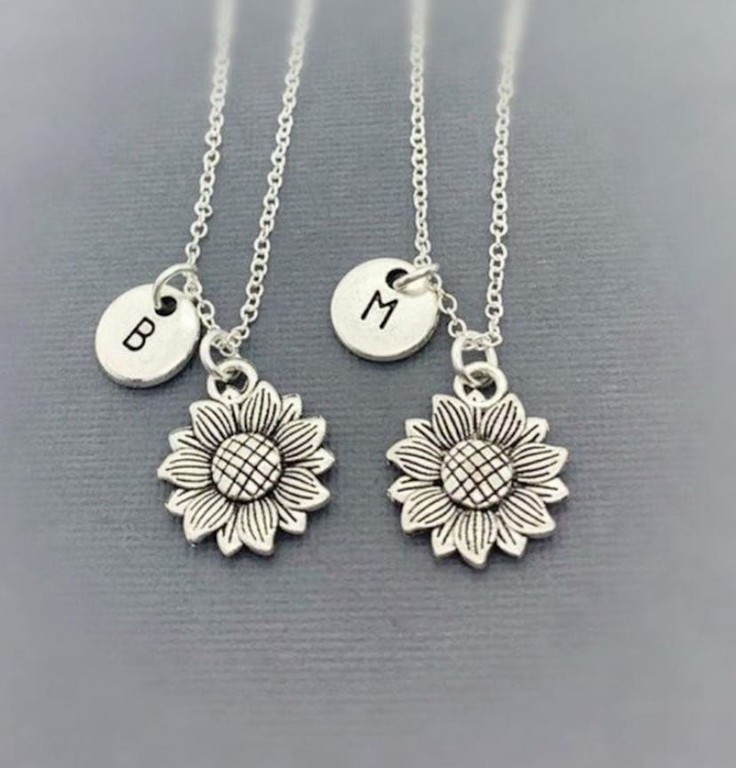 Sunflower Best Friend Necklaces From GiftsForFriendship 