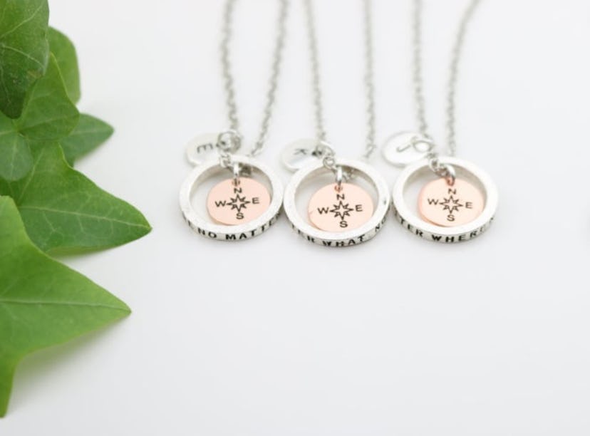 Compass Friendship Necklaces For Three By FriendLoveGifts