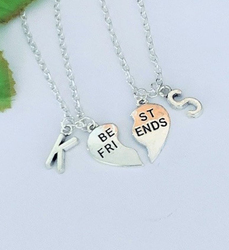 aesthetic bff necklace