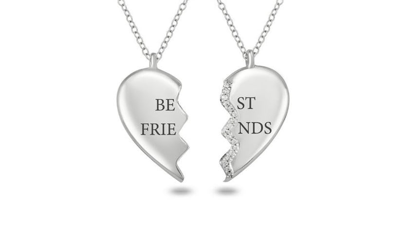 Zales Matching Diamond Best Friend Necklaces