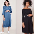 Pregnant women in gorgeous wedding guest dresses 