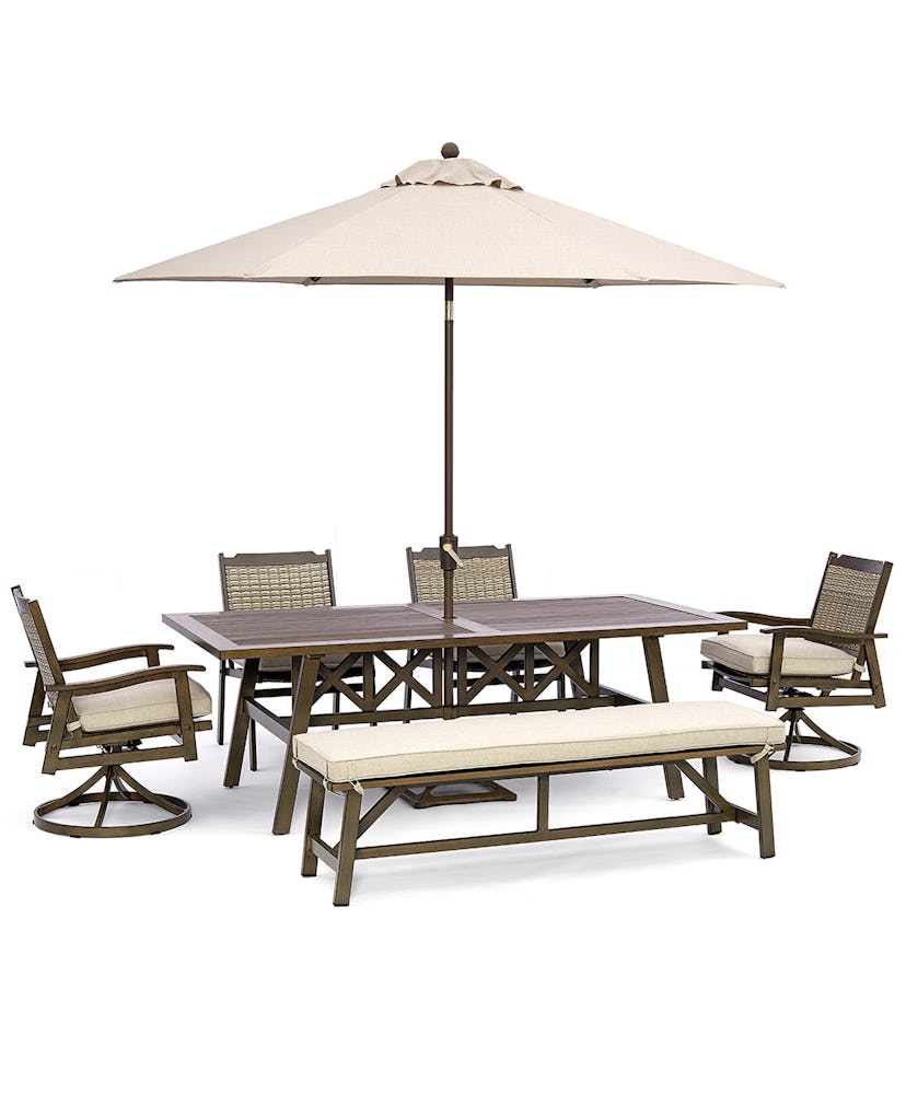 Kathan Outdoor Aluminum 6-Pc Dining Set