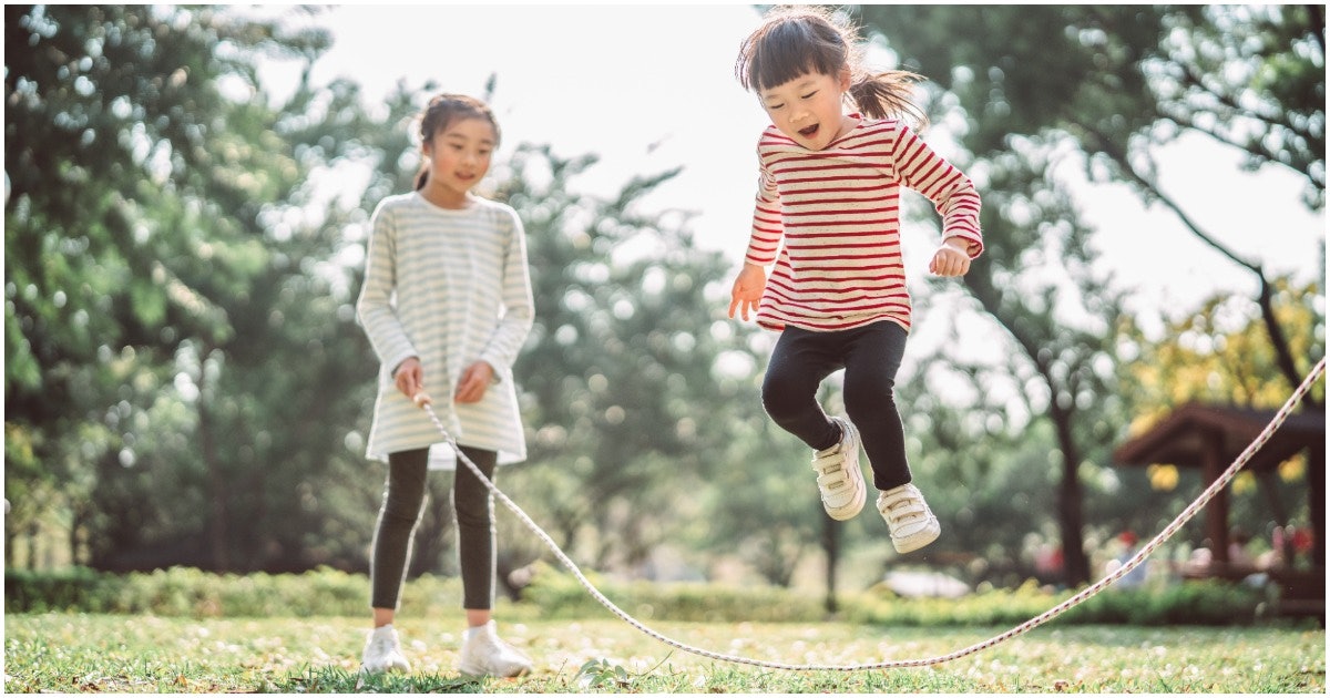 Children's jump clearance rope