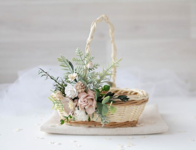 LutikFlower Rustic Willow Basket