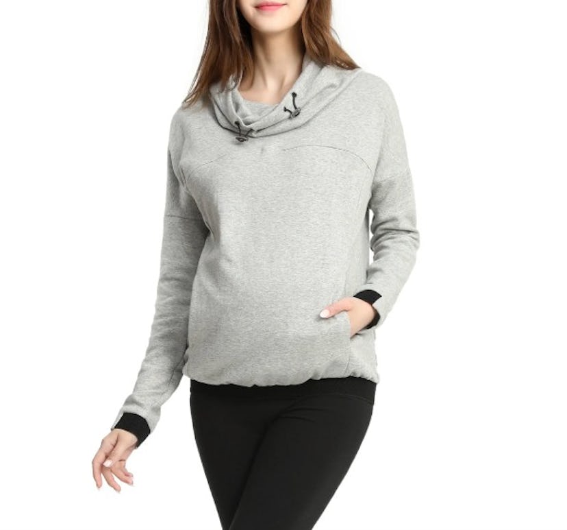 Kimi and Kai Samara Cowl Neck Maternity/Nursing Hoodie