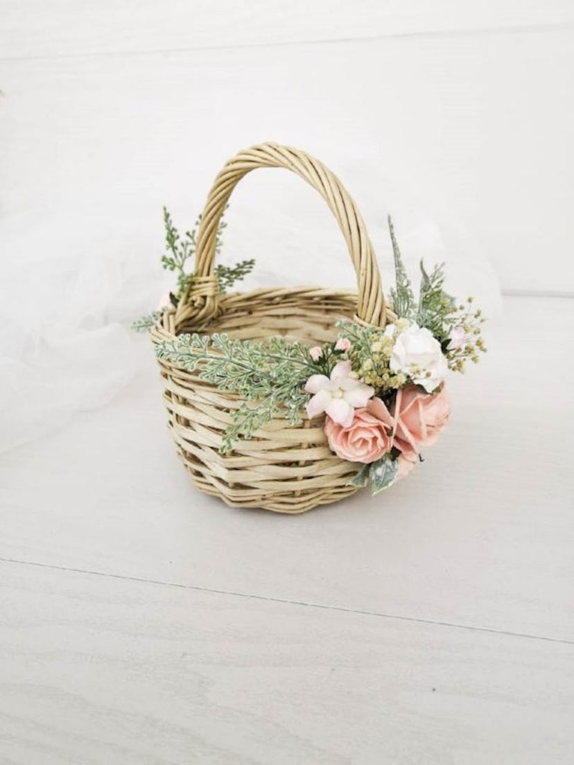 FaberAccessories Floral Wicker Basket