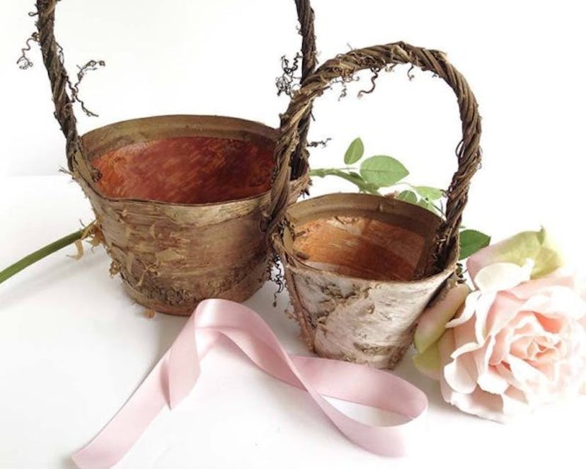 TheBashfulBride Birch Bark Basket