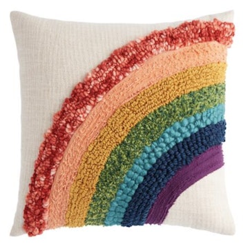 World Market Tufted Rainbow Throw Pillow