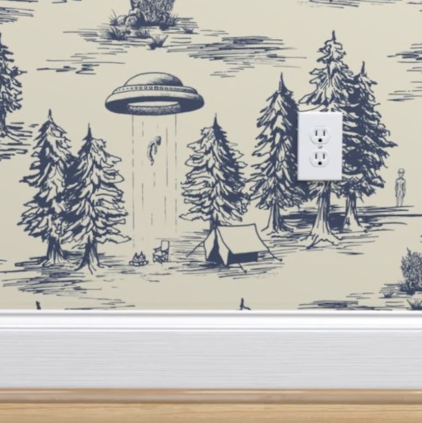 Somecallmebeth Alien Abduction Removable Wallpaper