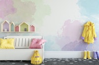 Overstock Watercolor Brush Splash Textile Removable Wallpaper