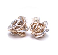 TwistedDesigns Mixed Metal Knot Stud Earrings
