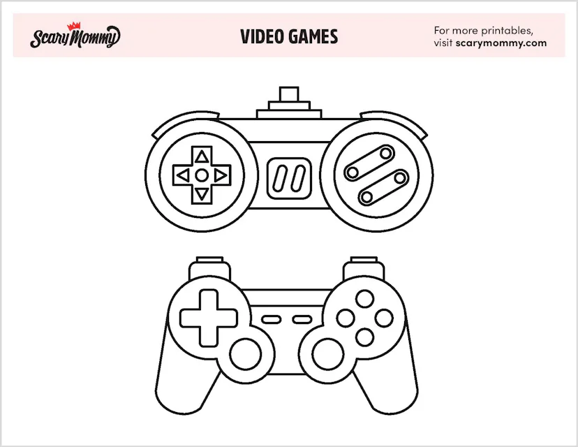 How To Draw Gamepad Controller 3 Coloring Pages And Game Controller