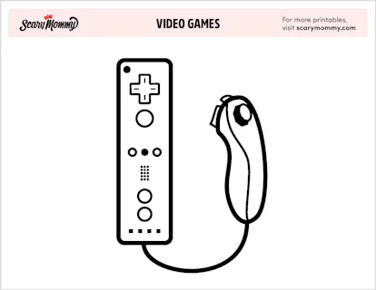 Wii Remote Control Coloring Pages