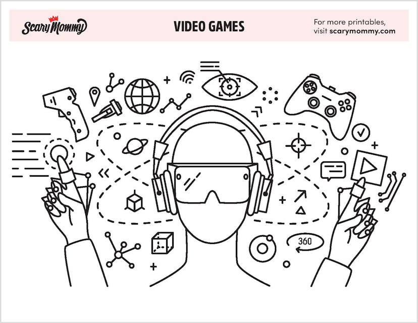 Console Your Bored Gamer With These 10 Video Game Coloring Pages