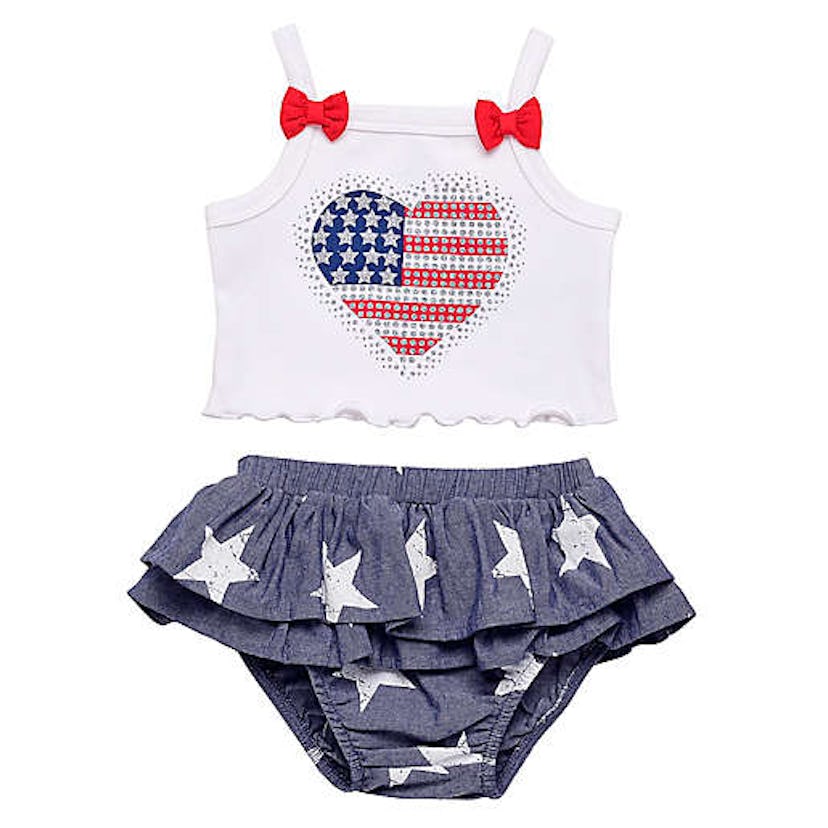 Baby Starters® 2 Piece Patriotic Heart Tank & Skirt Set