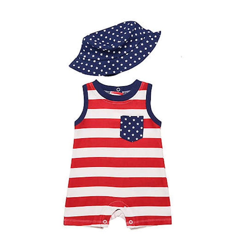Baby Starters® 2-Piece Stars and Stripes Romper and Hat Set