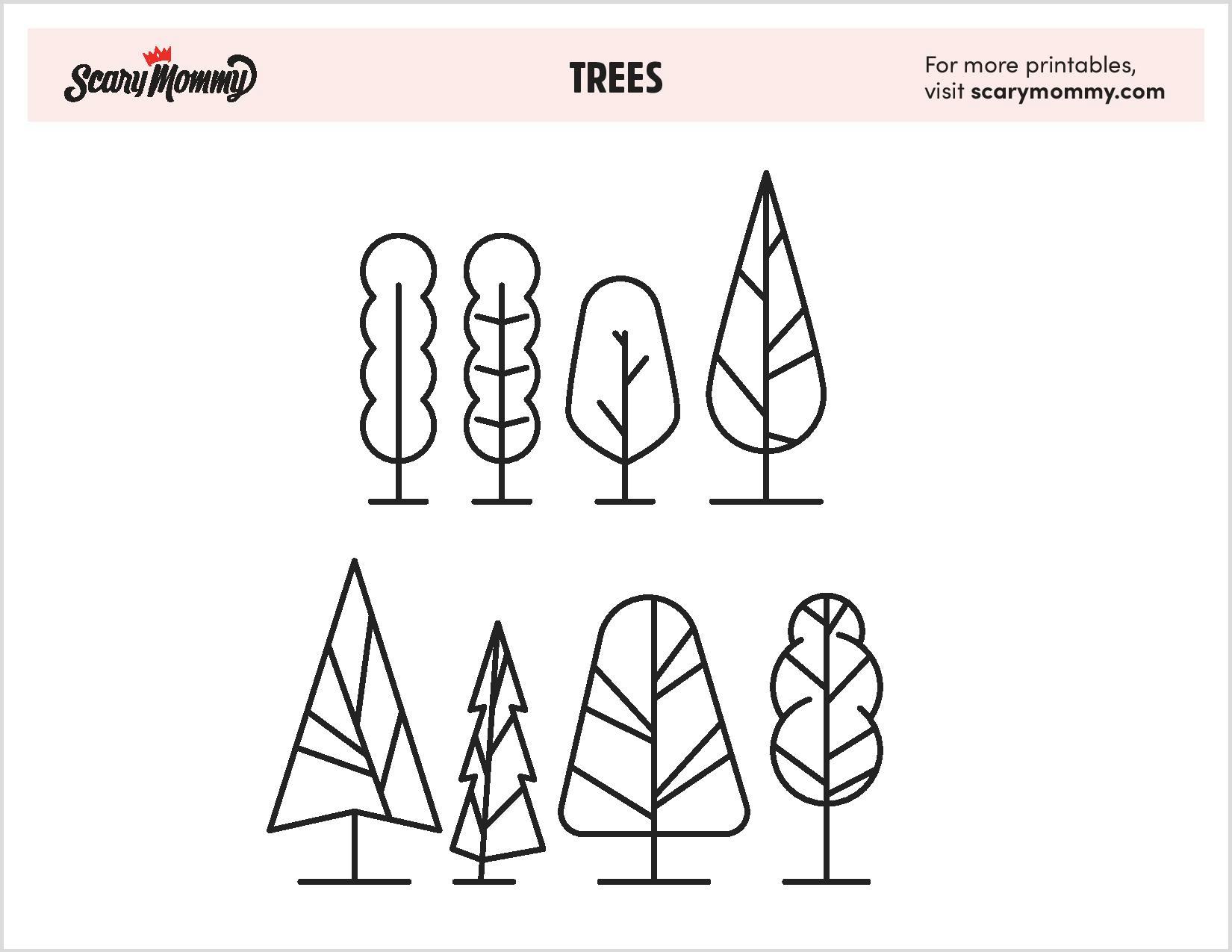 10 Cute Tree Coloring Pages to Download Now
