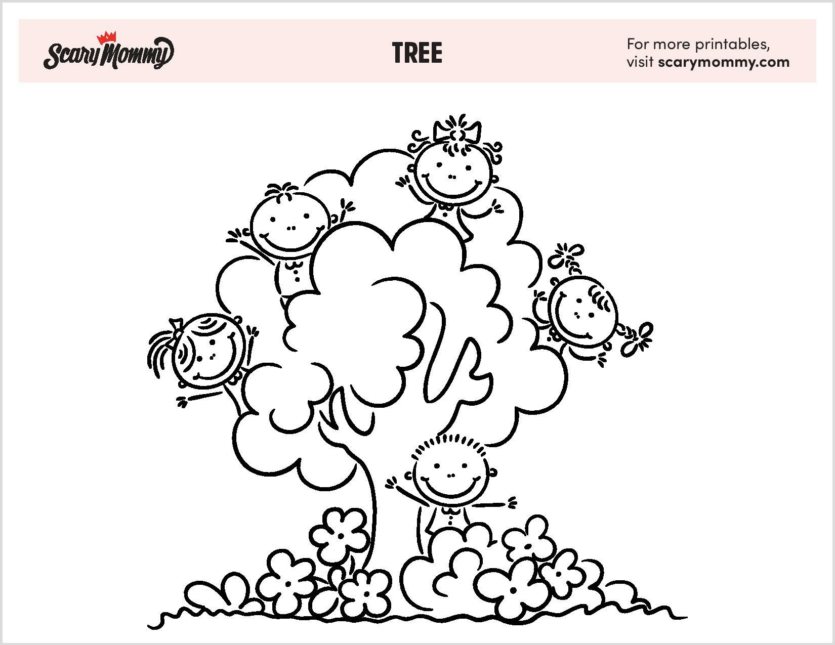 10 Cute Tree Coloring Pages to Download Now