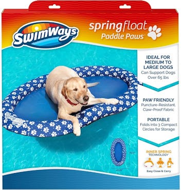 SwimWays 13700 Spring Float Paddle Paws Puppy Dog Pool Lounger