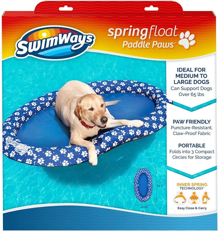 SwimWays 13700 Spring Float Paddle Paws Puppy Dog Pool Lounger