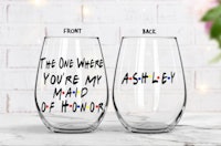 CraftyChicksDesigns1 The One Where You're My Maid of Honor Wine Glass
