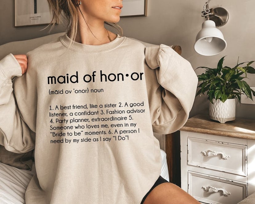 SymbolicImports Personalized Maid of Honor Sweatshirt