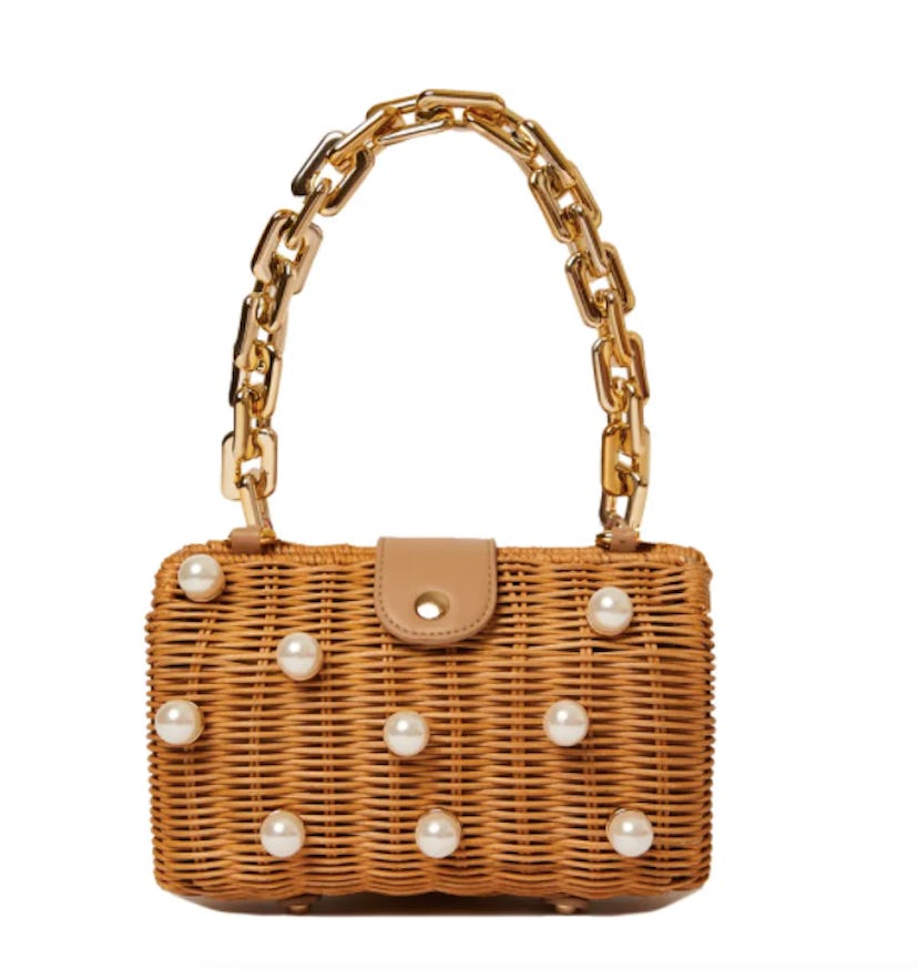 BTB Los Angeles Willow Imitation Pearl Rattan Clutch