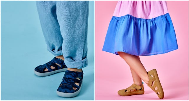 Ten Little Everyday Sandals for boys and girls in blue and brown