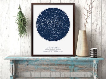 Our Love Was Born Night Sky Print