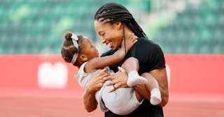 Allyson Felix and daughter
