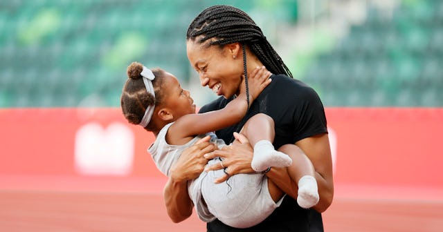 Allyson Felix and daughter