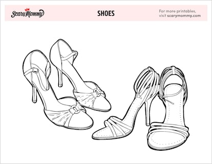 don t be a heel print these shoe coloring pages and get to work