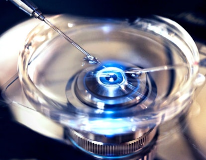 An IVF procedure of creating an embryo