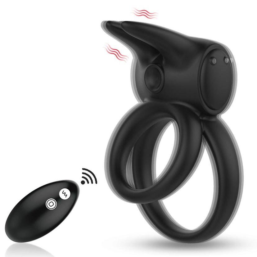 Paloqeth Rabbit Double Cock Ring Vibrator