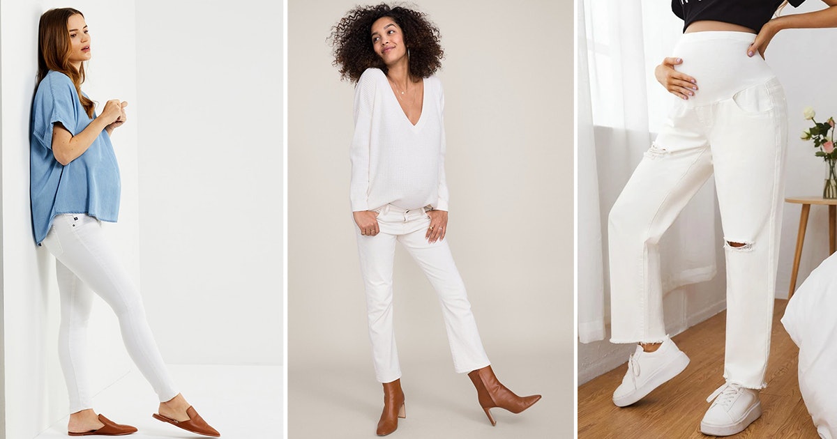 10 Best White Maternity Jeans To Rock During (And After) Pregnancy
